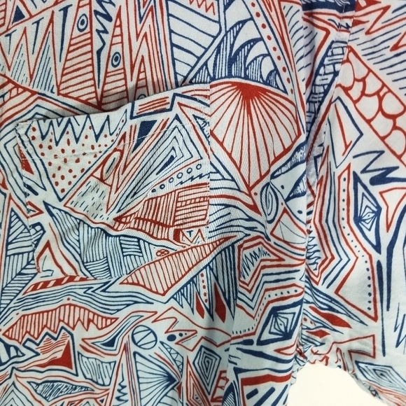 The Hawaiian Shirt by Rowdy Gentleman red blue print - Picture 2 of 7